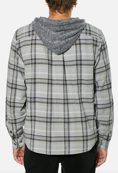 Harold Hooded Flannel - Stone