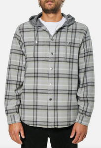Harold Hooded Flannel - Stone