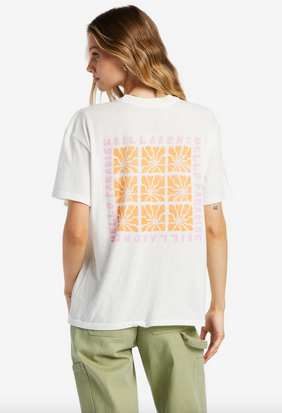 Another Day In Paradise Tee - Salt Crystal