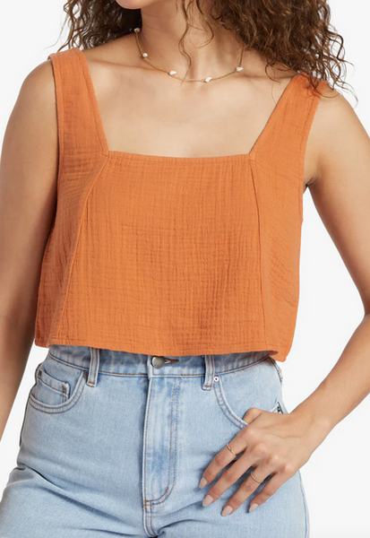 Open Skies Top Woven Shirt - Toffee