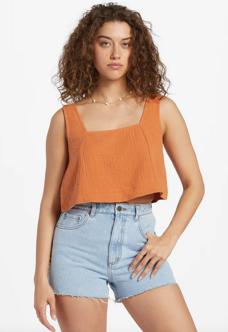 Open Skies Top Woven Shirt - Toffee