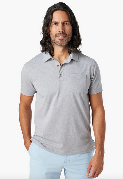 The Atlantic Polo - Heather Grey Atlantic Polo