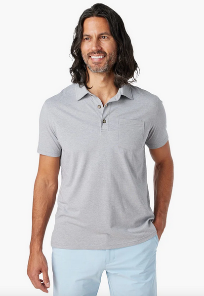 The Atlantic Polo - Heather Grey Atlantic Polo