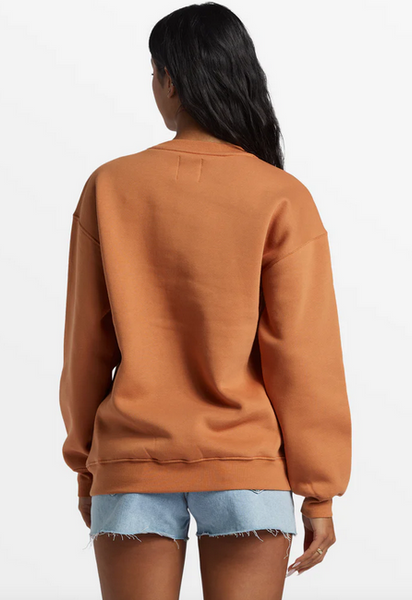 Paradise Is Here Crew Neck Sweatshirt - Toffee