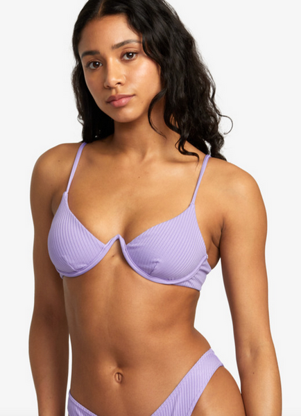 Second Life Invert V Wire Bra Bikini Top - Iris