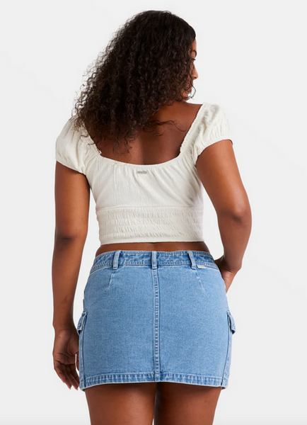 Kallie Crop Top - Salt Crystal