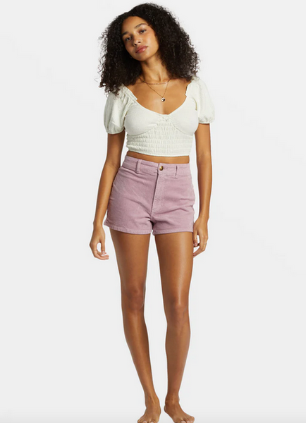 Free Fall Corduroy Shorts - Lilac Fog