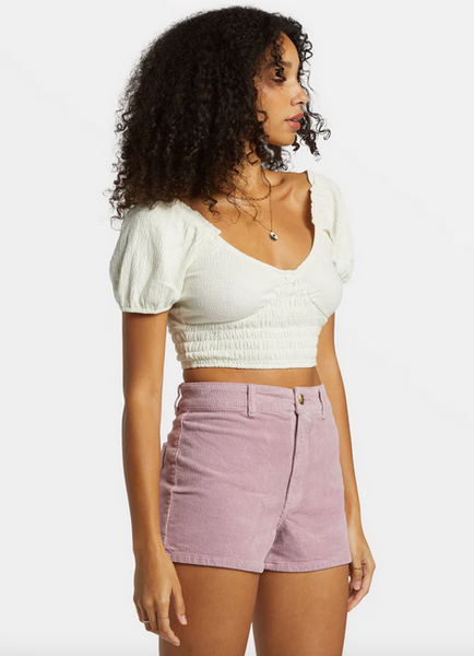Free Fall Corduroy Shorts - Lilac Fog