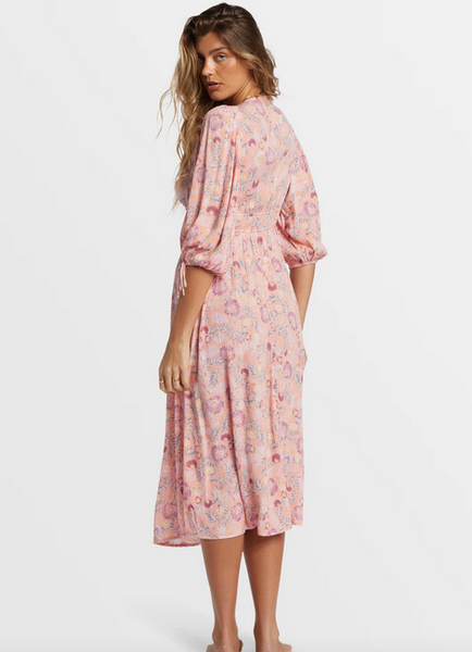 Paradise Sky Midi Dress - Peach Paradise