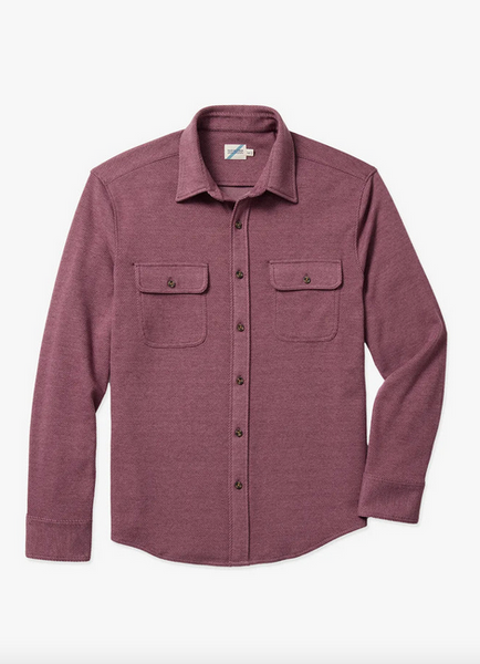 The Dunewood Ultra-Stretch Flannel - Burgundy Twill