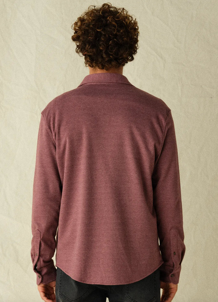 The Dunewood Ultra-Stretch Flannel - Burgundy Twill