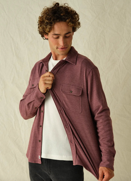The Dunewood Ultra-Stretch Flannel - Burgundy Twill