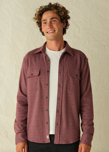 The Dunewood Ultra-Stretch Flannel - Burgundy Twill