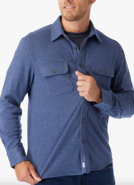 The Dunewood Ultra-Stretch Flannel - Navy Twill