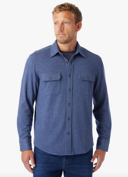 The Dunewood Ultra-Stretch Flannel - Navy Twill
