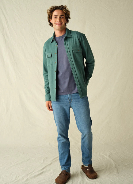 The Dunewood Ultra-Stretch Flannel - Hunter Green Twill
