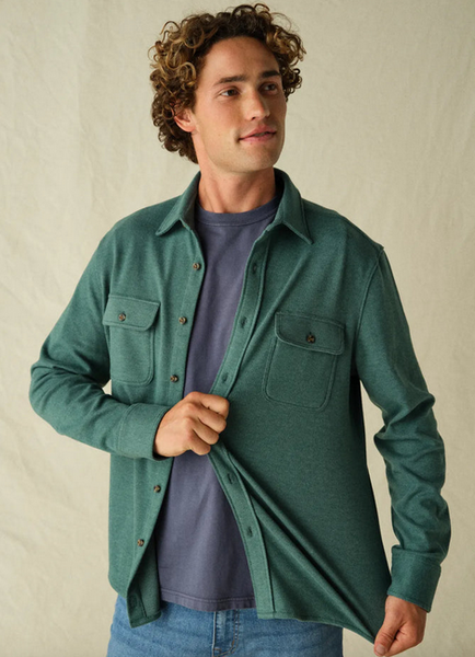 The Dunewood Ultra-Stretch Flannel - Hunter Green Twill