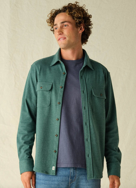 The Dunewood Ultra-Stretch Flannel - Hunter Green Twill