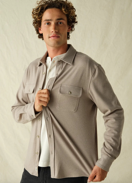 The Dunewood Ultra-Stretch Flannel - Coffee Heather Twill