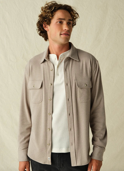 The Dunewood Ultra-Stretch Flannel - Coffee Heather Twill