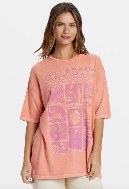 Paradise Begins Tee - Peach Out