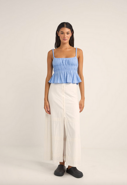 Tyler Baby Doll Top - Cornflower