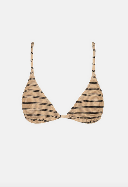 Sol Stripe Slide Tri Top - Black