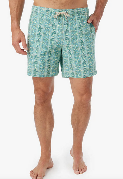 Bayberry Trunk - Teal White Lotus