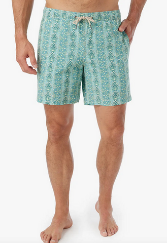 Bayberry Trunk - Teal White Lotus