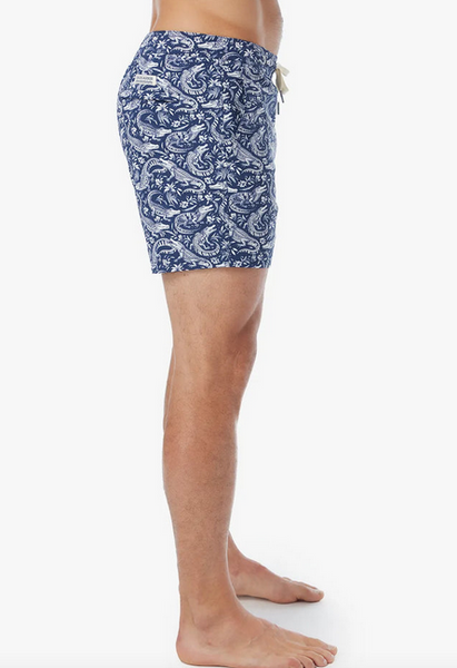 Bungalow Trunk - Navy Crocodile
