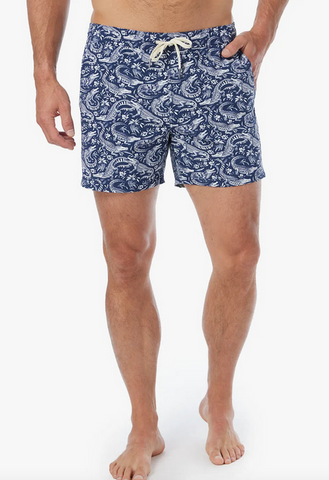 Bungalow Trunk - Navy Crocodile
