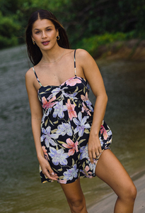 Star Glow Romper - Black Multi