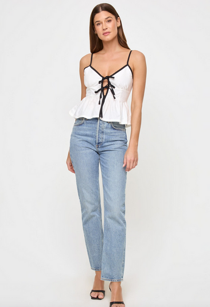 Agnes Top - Cream/Black