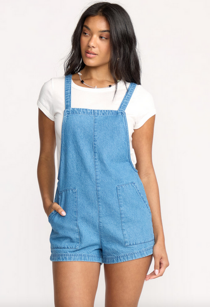 Beach Crush Denim Overalls - Salt Washed