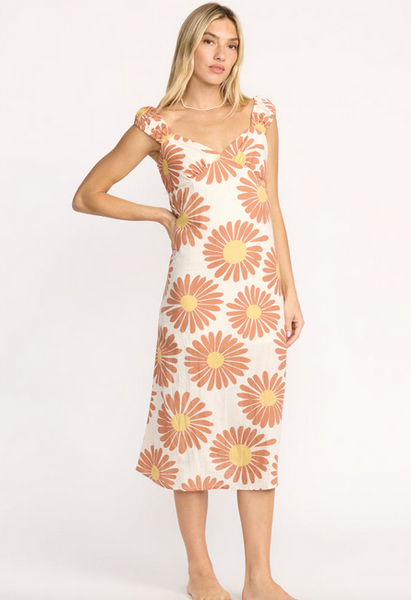 Shine On Midi Dress - Whitecap