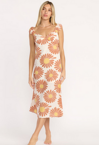 Shine On Midi Dress - Whitecap