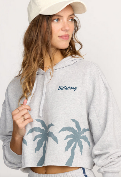 Triple Palms Hoodie - Heather Gray
