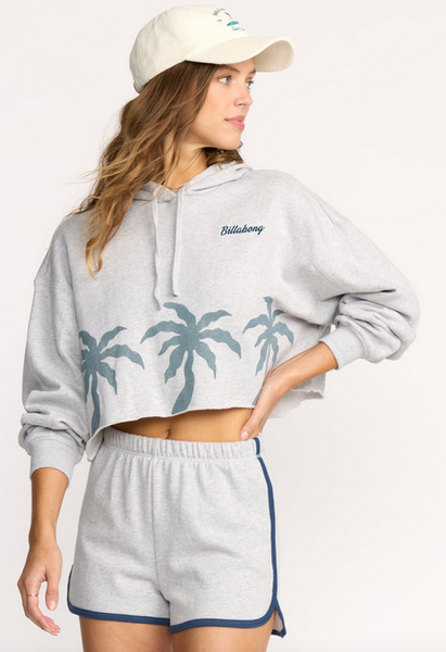 Triple Palms Hoodie - Heather Gray