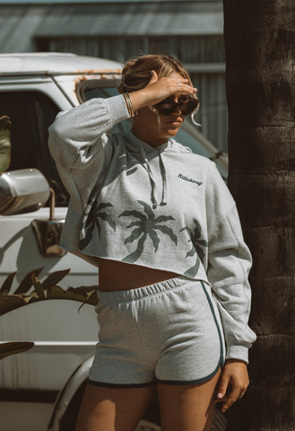 Triple Palms Dolphin Shorts - Heather Gray
