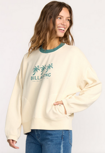 Triple Palms Crewneck Sweatshirt - Whitecap