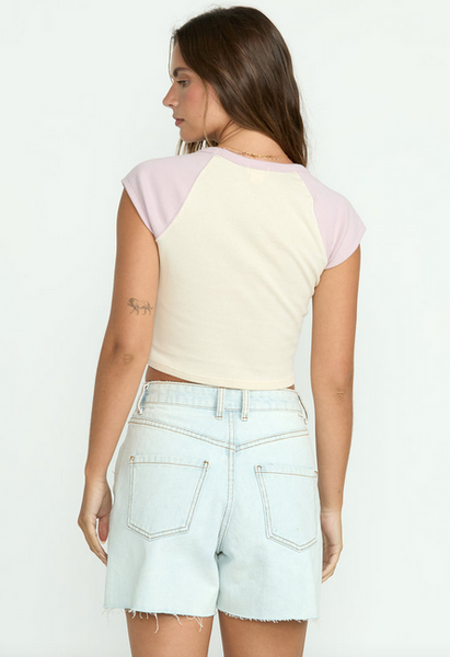 Paradise Short Sleeve Raglan Tee - Haze