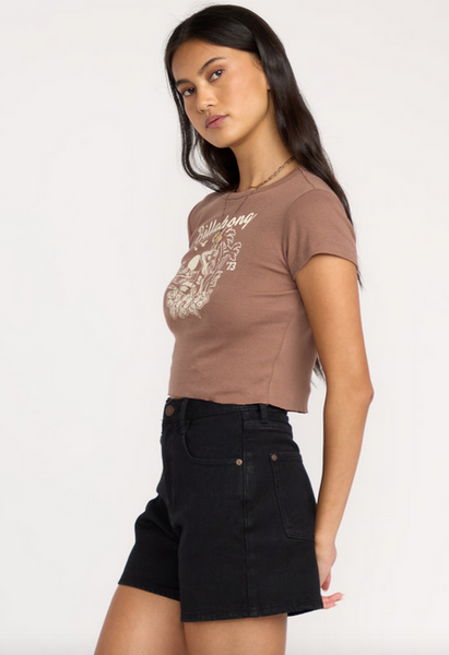 Tropic Happenings Short Sleeve Tees - Espresso
