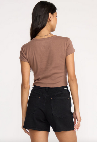 Tropic Happenings Short Sleeve Tees - Espresso
