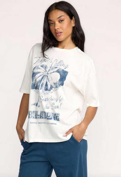 This Sunny Time Tee - Salt Crystal
