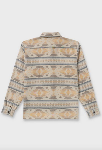 Offshore Jacquard Long Sleeve Flannel Shirt - Sand