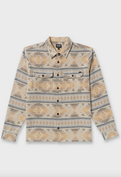 Offshore Jacquard Long Sleeve Flannel Shirt - Sand