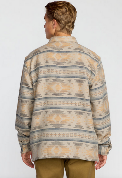 Offshore Jacquard Long Sleeve Flannel Shirt - Sand
