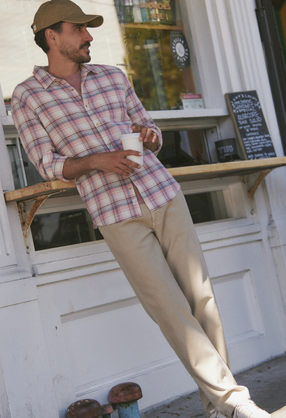 Classic Stretch Selvage Shirt - Warm Multi Plaid
