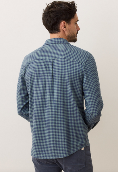 Classic Stretch Selvage Shirt - Green/Navy Gingham