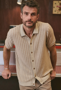 Graham Sweater Button Down - Taupe